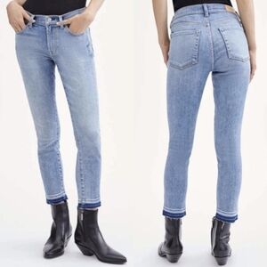 7 For All Mankind Luxe Vintage The Cropped Skinny Blue Jeans - 27